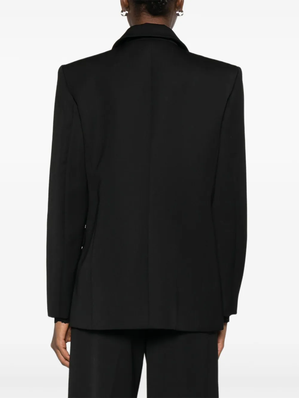 Nissa Embellished Double-breasted Jacket In Black
