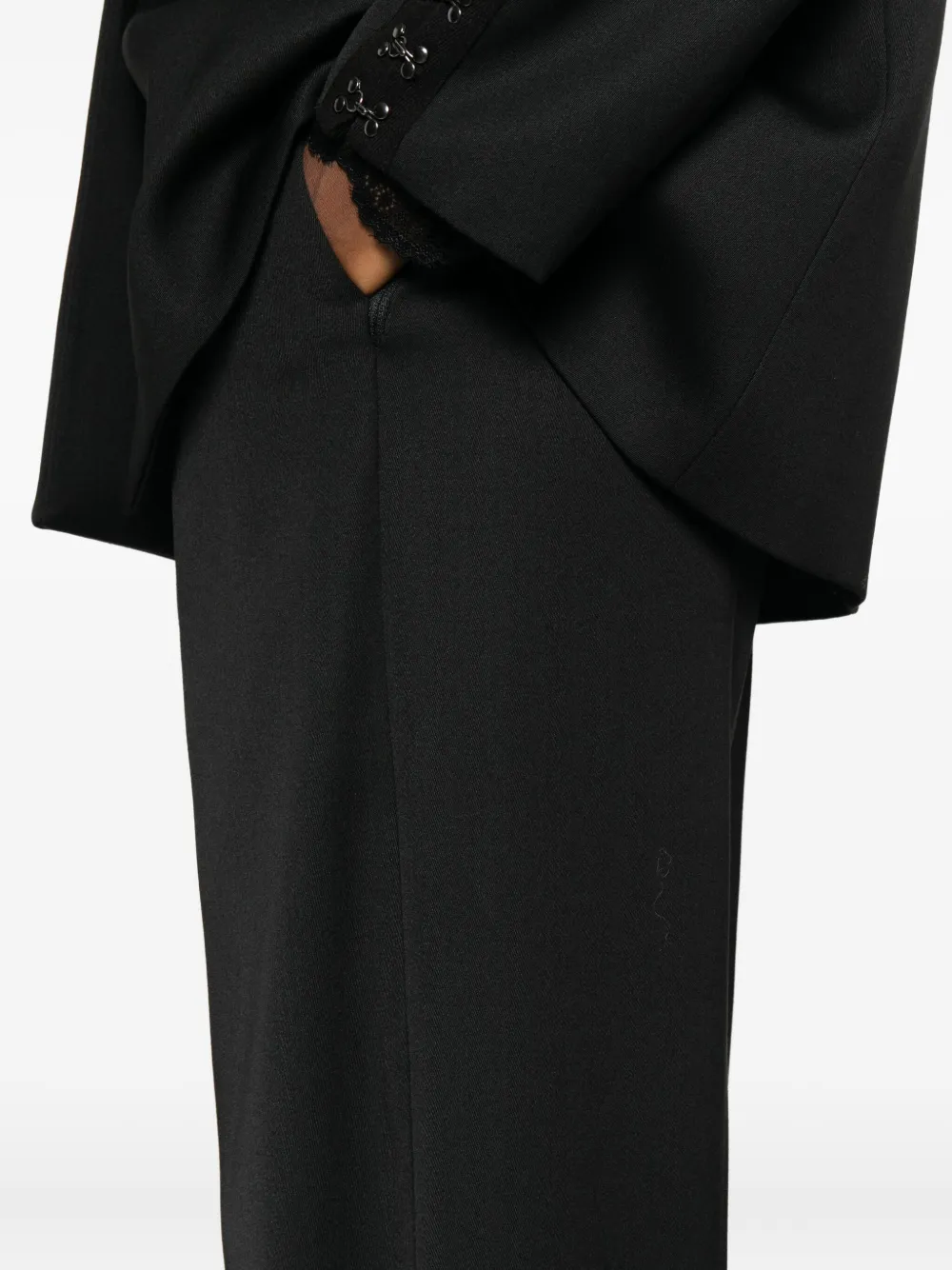 NISSA Broek met verfraaide taille Zwart