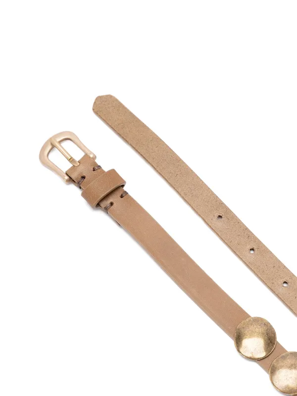 Golden Goose studs-embellishment Leather Belt | Brown | FARFETCH display picture 1