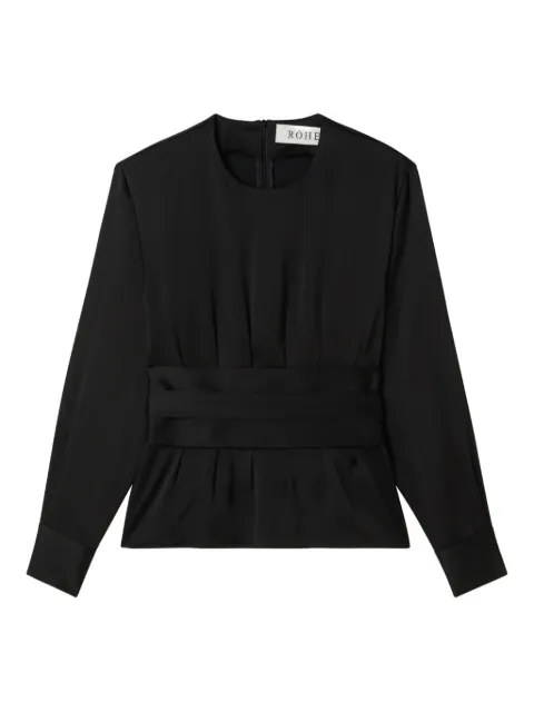 Róhe pleated belted top