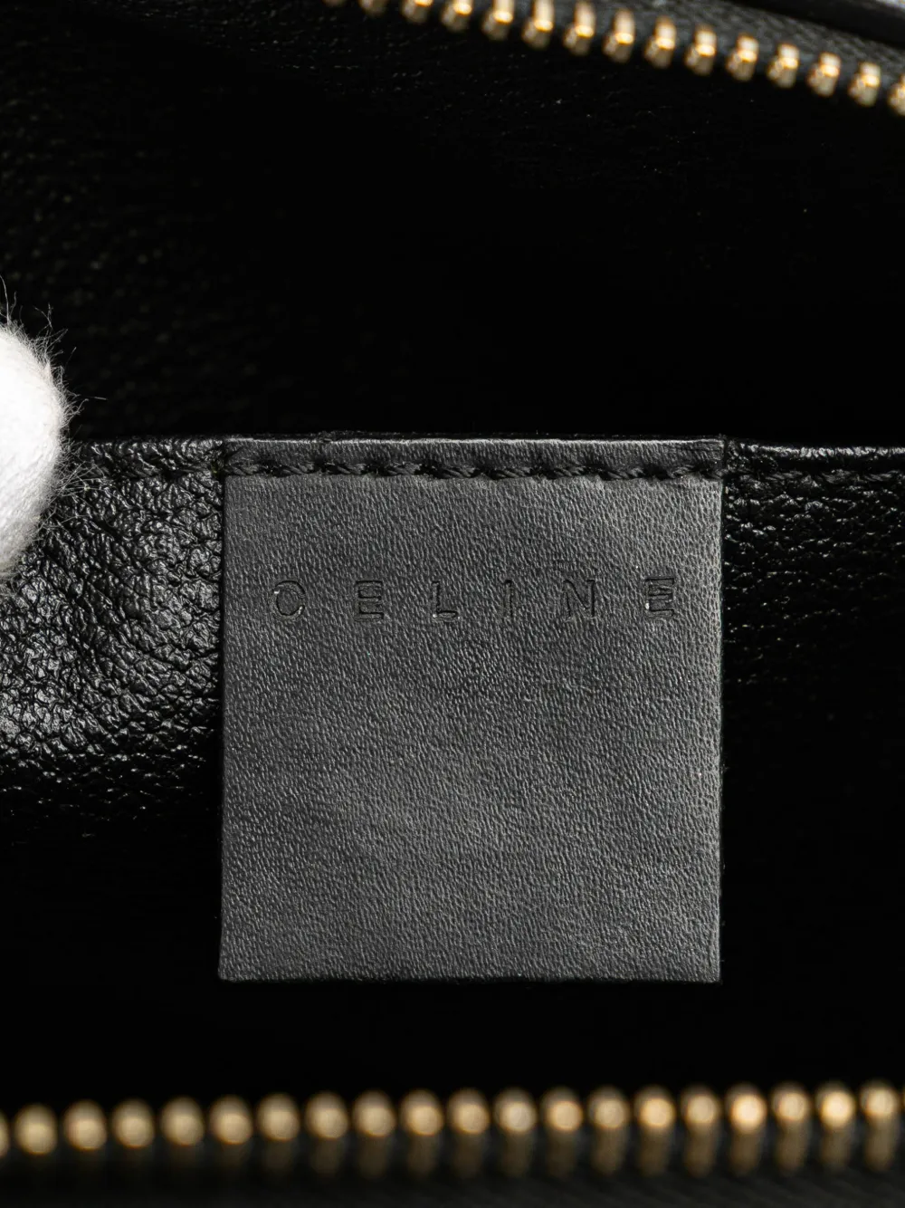Pre-owned Celine 1999 Macadam Coated Canvas Cosmetic Pouch In Brown