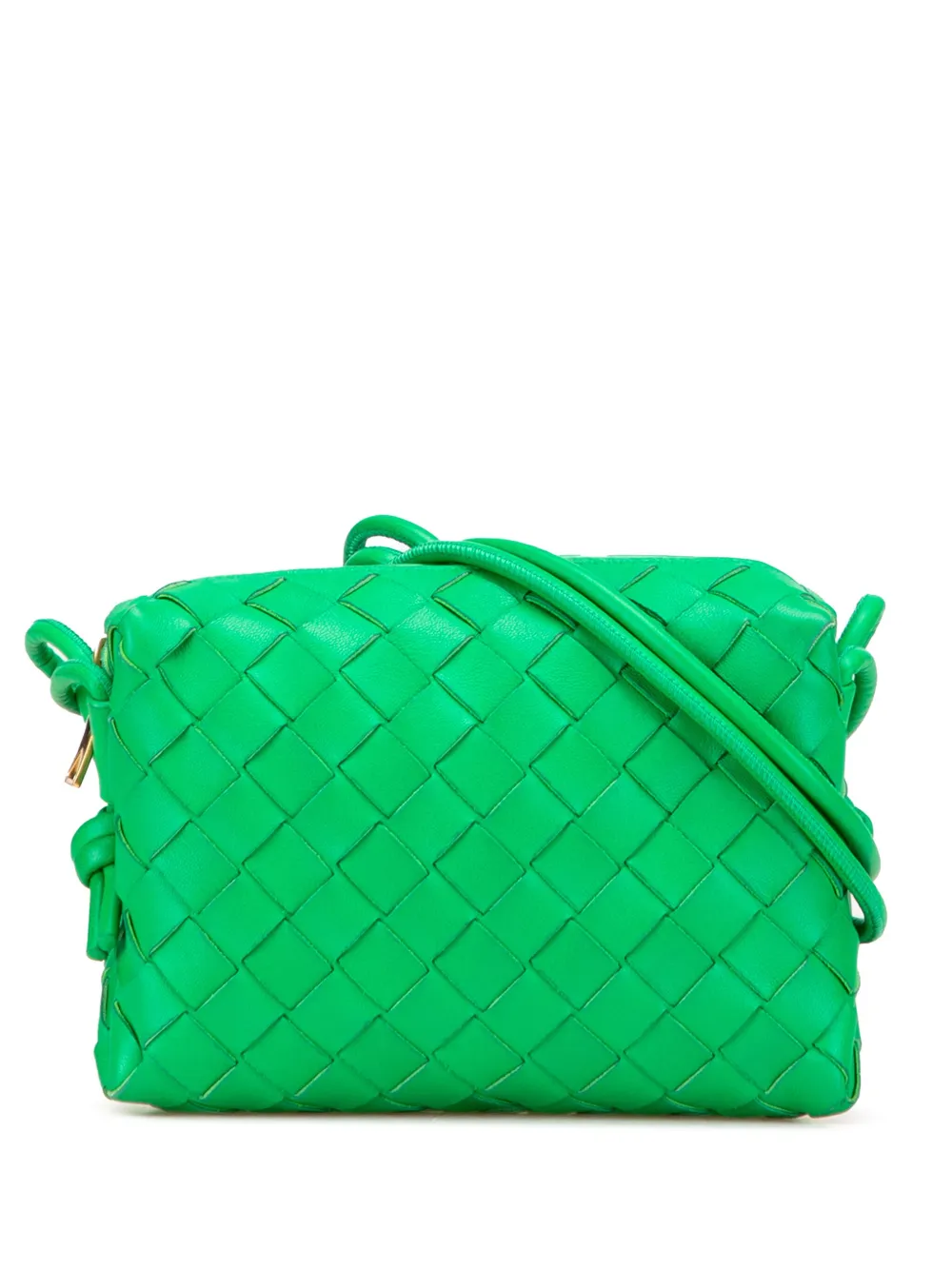 Bottega Veneta Pre-Owned 2012-2025 ミニ ラムスキン イントレチャート ループ カメラバッグ Bottega Veneta Pre-Owned 2012-2025 ミニ ラムスキン イントレチャート ループ カメラバッグ