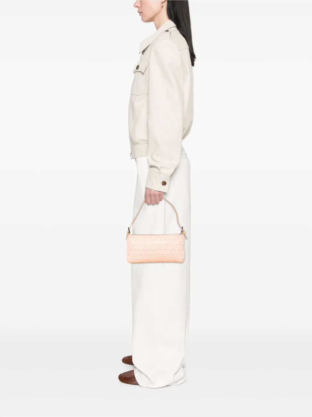 Fendi Pre-Owned 2000-2010 Zucchino Canvas Pochette shoulder bag | Pre-Owned | Image 2