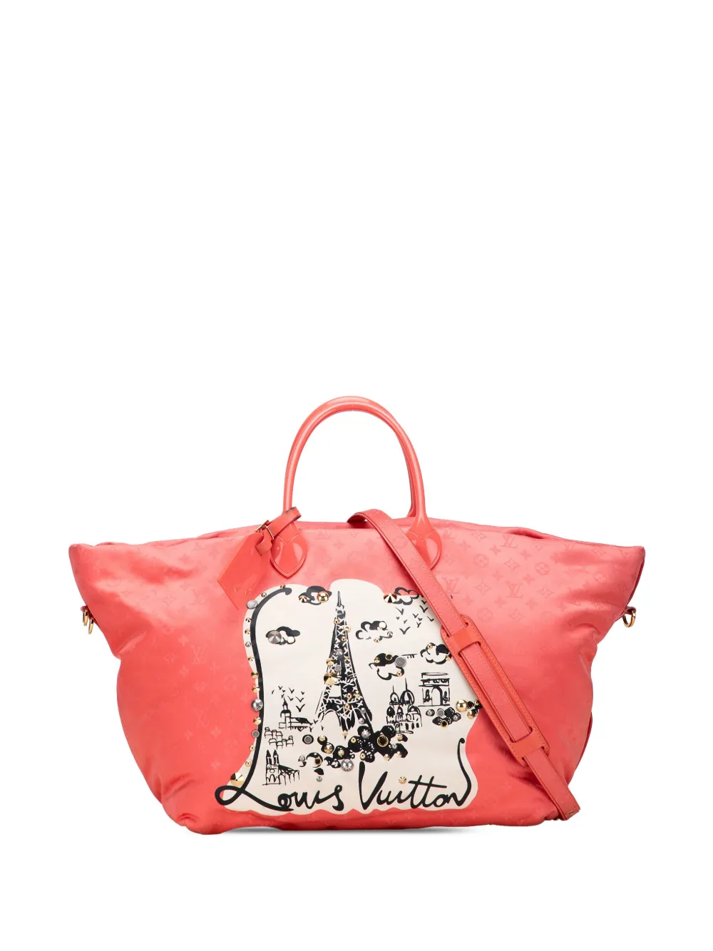 Pre-owned Louis Vuitton 2011 Monogram Nylon Nouvelle Vague Beach Bag Satchel In Pink