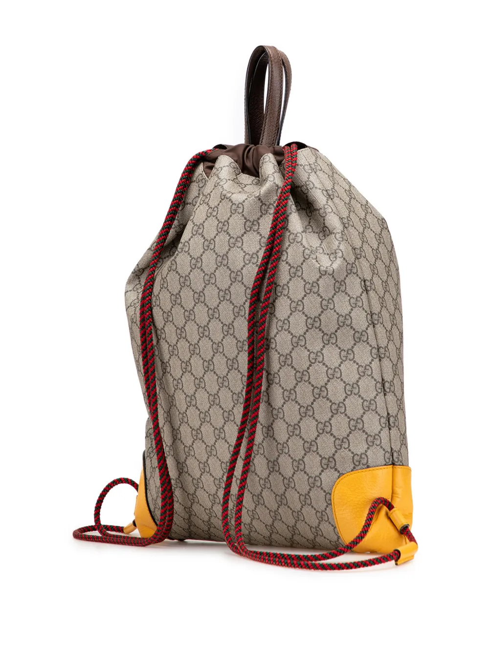 Pre-owned Gucci 2000-2015 Gg Supreme Animalier Backpack In Brown