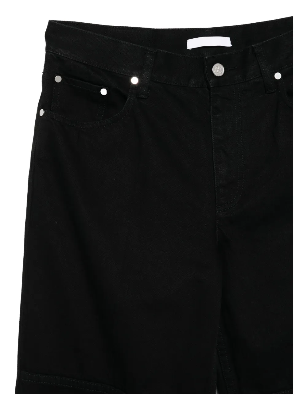 Helmut Lang Jeans met vlakken en ritsdetail Zwart