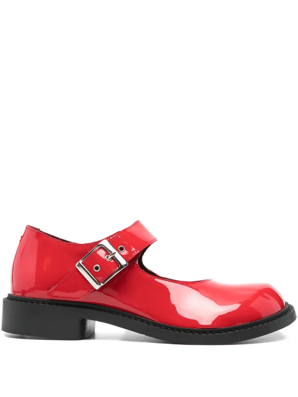 PHILEO 075 patent leather flats Red