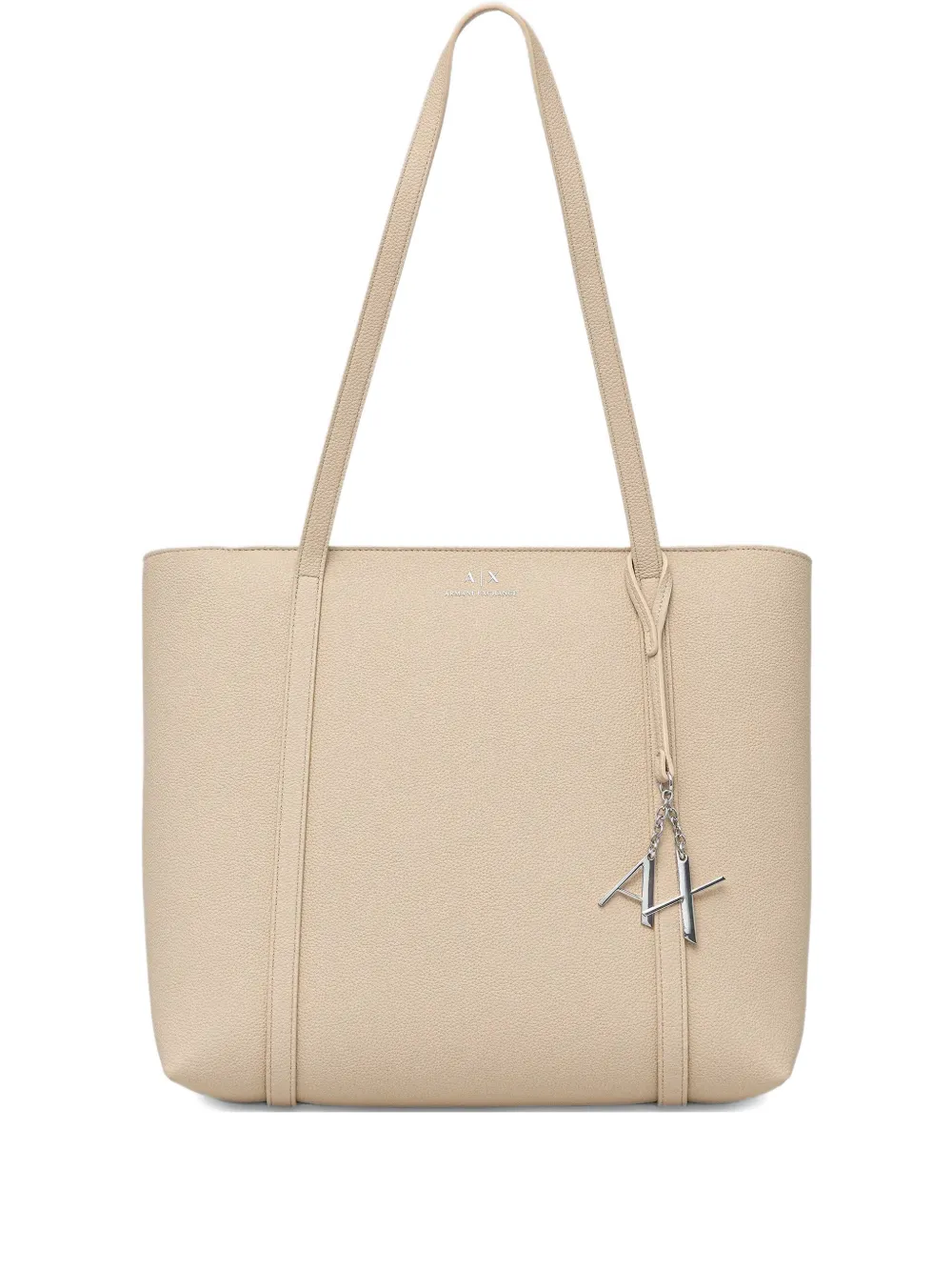 Armani Exchange logo-charm tote bag - Neutrals