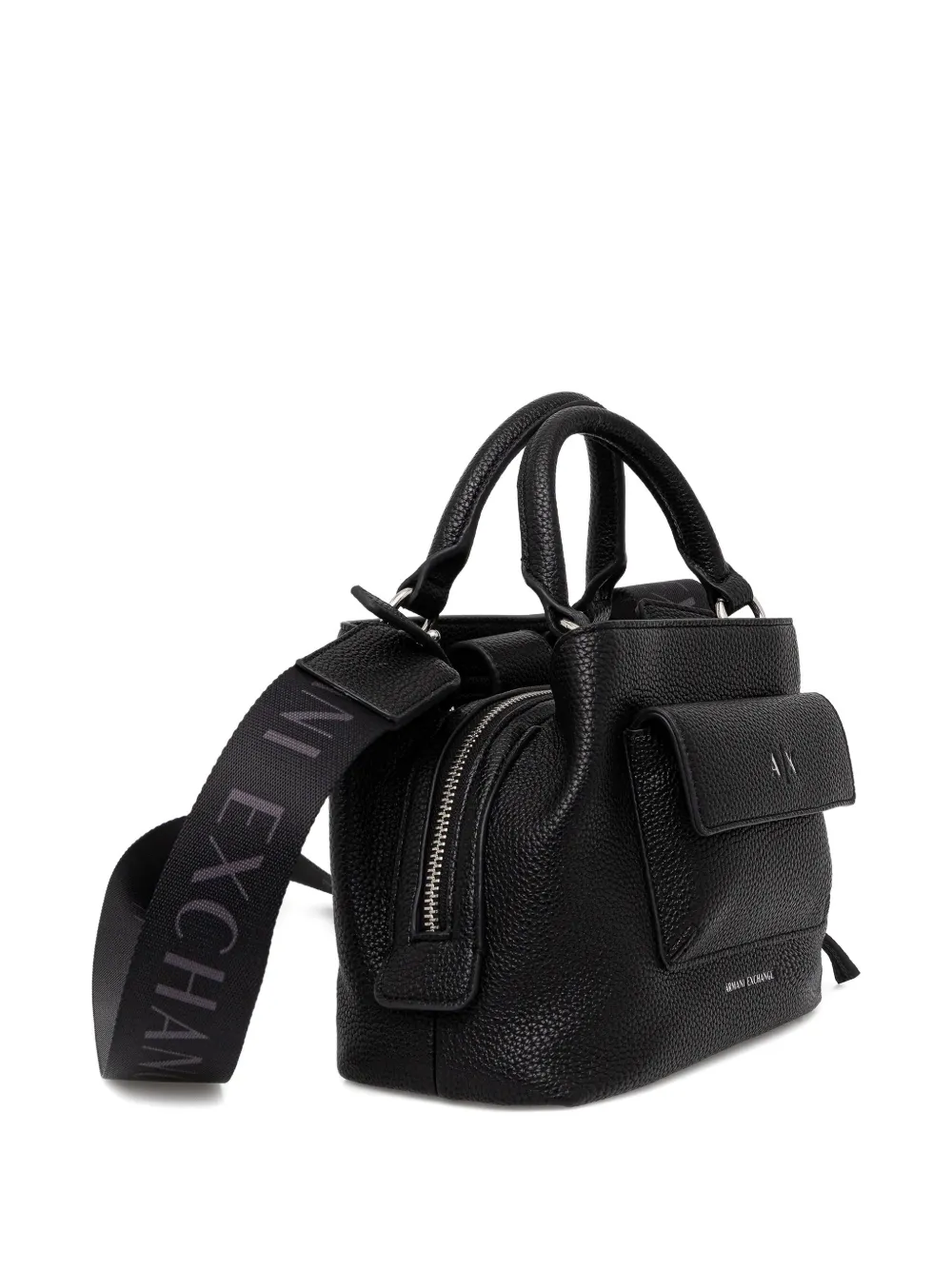 Armani Exchange Shopper met logodetail Zwart