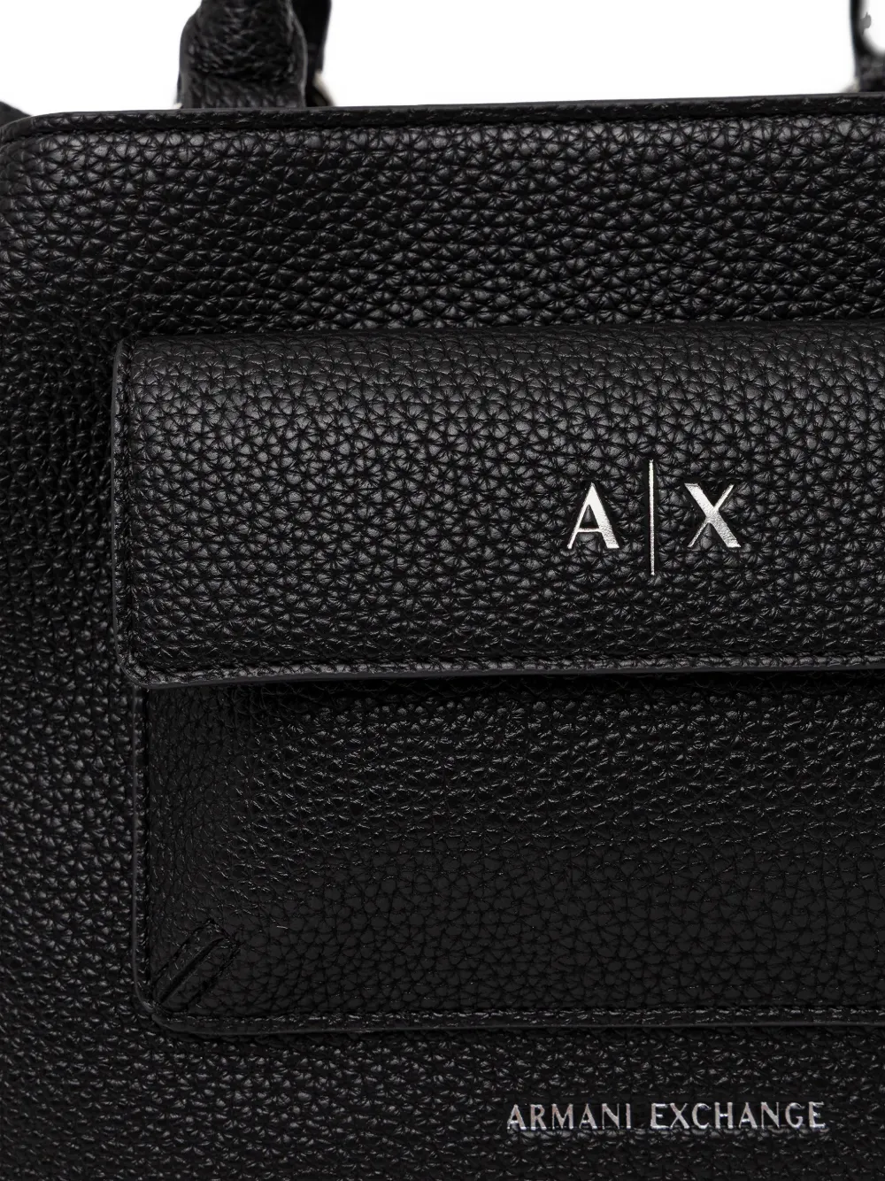 Armani Exchange Shopper met logodetail Zwart