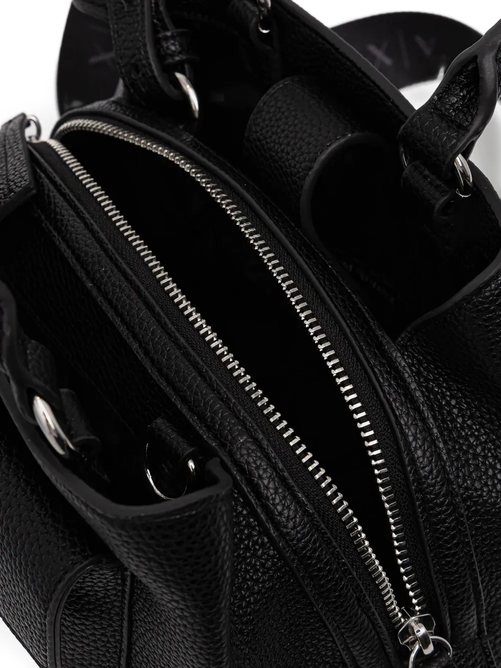 Armani Exchange Shopper met logodetail Zwart