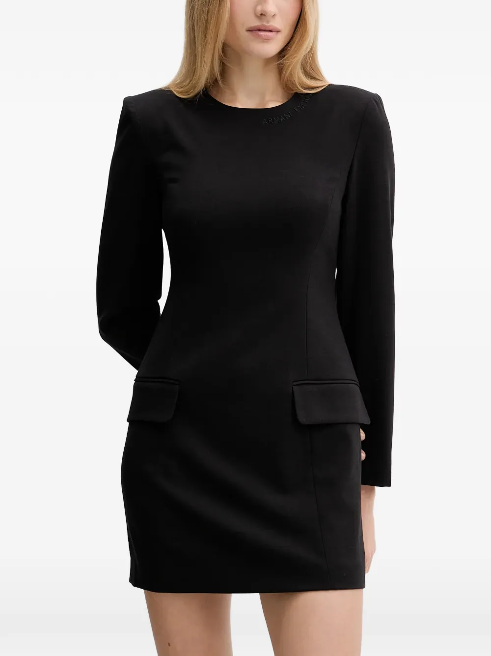 Armani Exchange flap-pocket mini dress - Nero