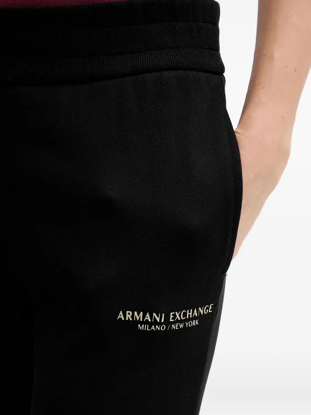 Armani Exchange Trainingsbroek met logo Zwart