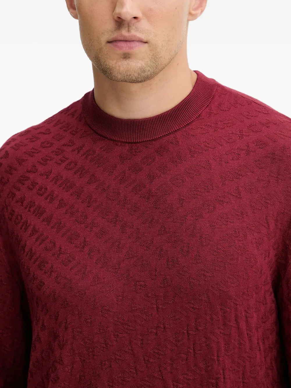 Armani Exchange Trui met ronde hals Rood