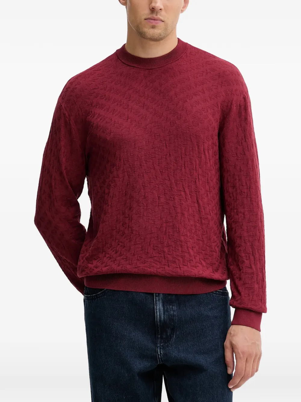 Armani Exchange crew-neck sweater - Rosso