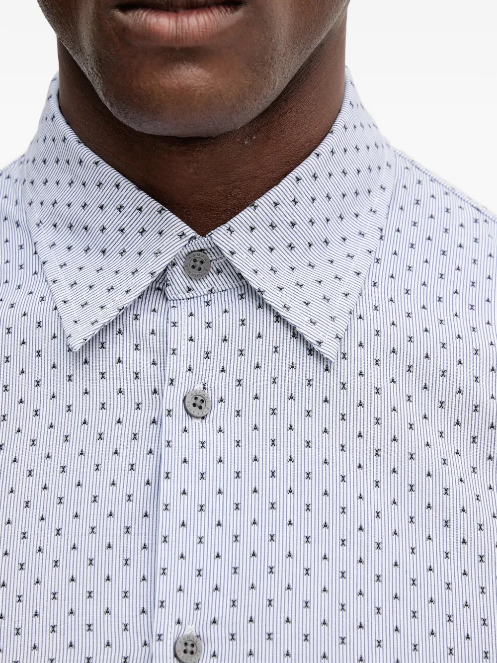 Armani Exchange Overhemd met patroon Blauw