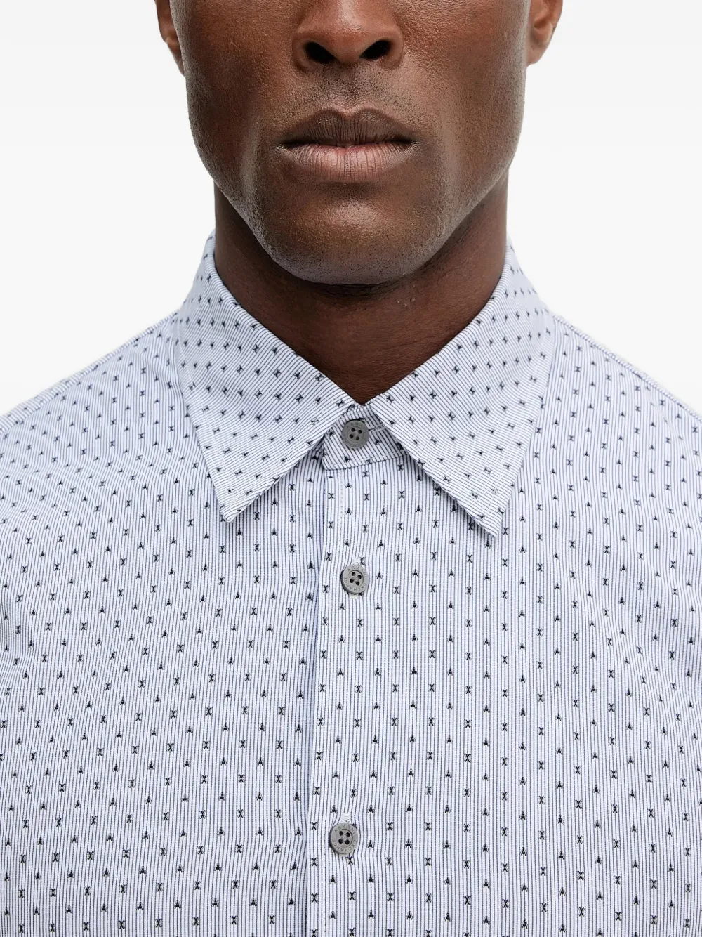 Armani Exchange Overhemd met patroon Blauw