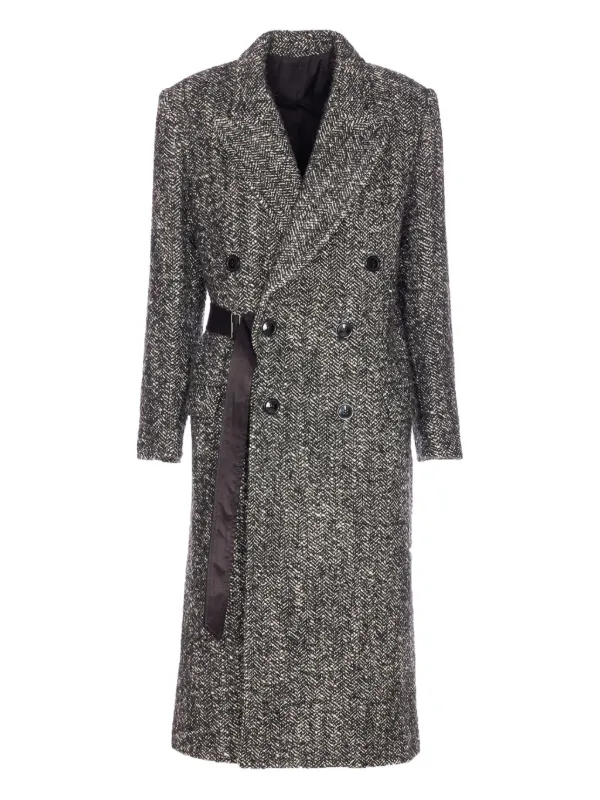 Isabel Marant toile Herringbone Double-breasted Coat - Grey Isabel Marant toile Herringbone Double-breasted Coat - Grey