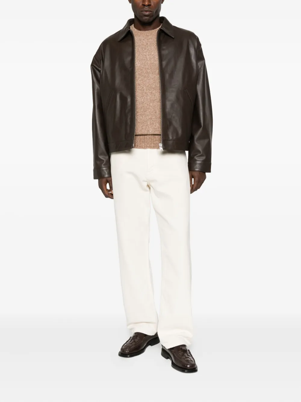 Brunello Cucinelli speckled crew-neck sweater - Beige