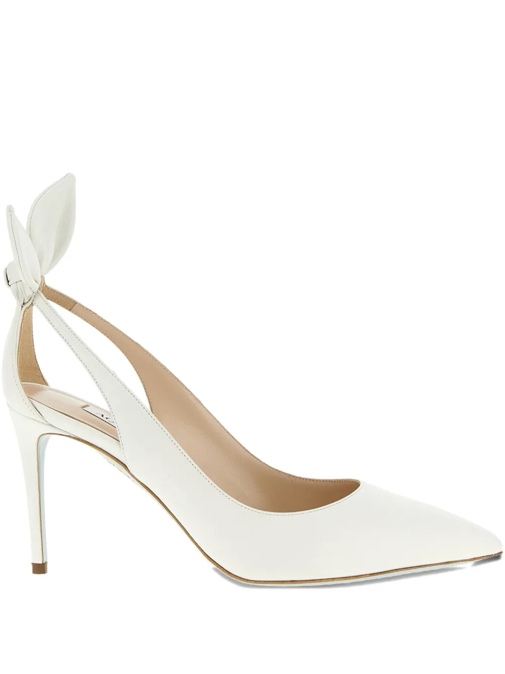Aquazzura Bow Tie Pumps In White