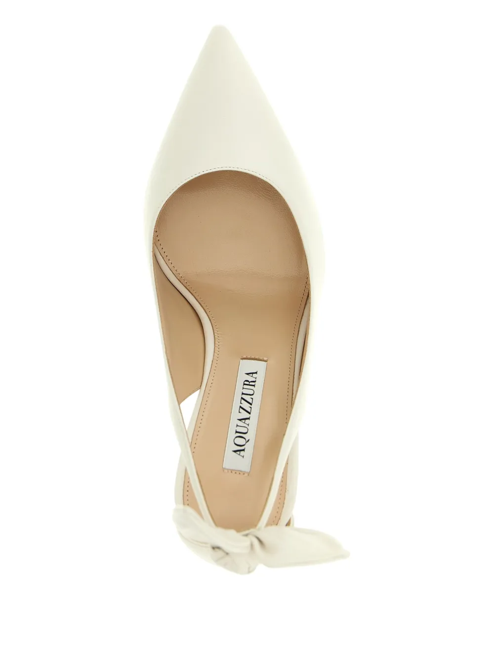 Aquazzura Bow Tie Pumps In White