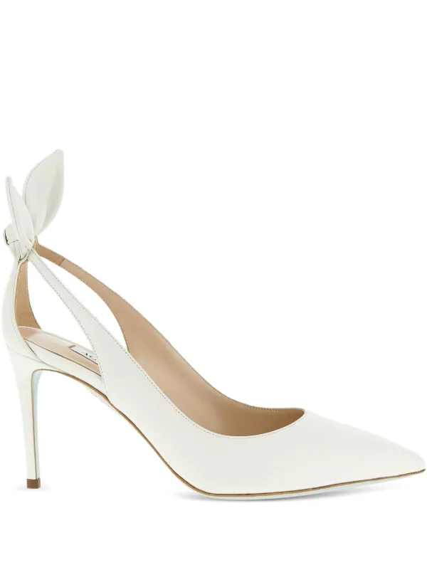 Aquazzura Bow Tie Pumps White FARFETCH IN