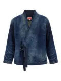 Kenzo tie-front denim jacket - Blue