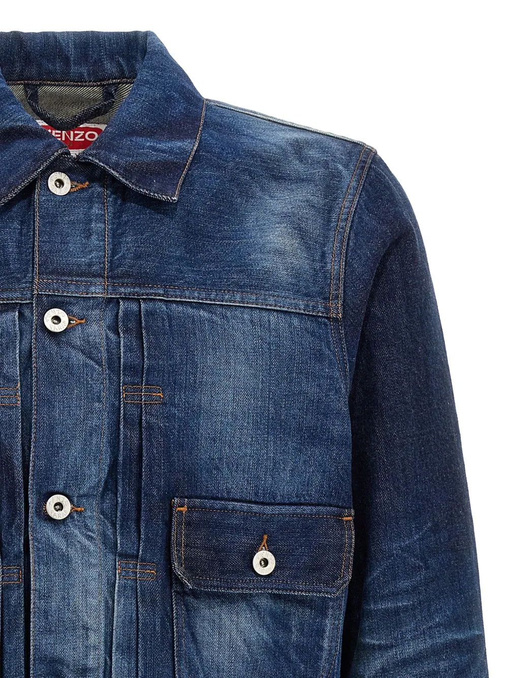 Kenzo Verwassen denim jack Blauw