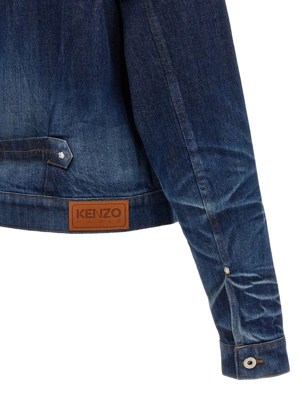 Kenzo Verwassen denim jack Blauw