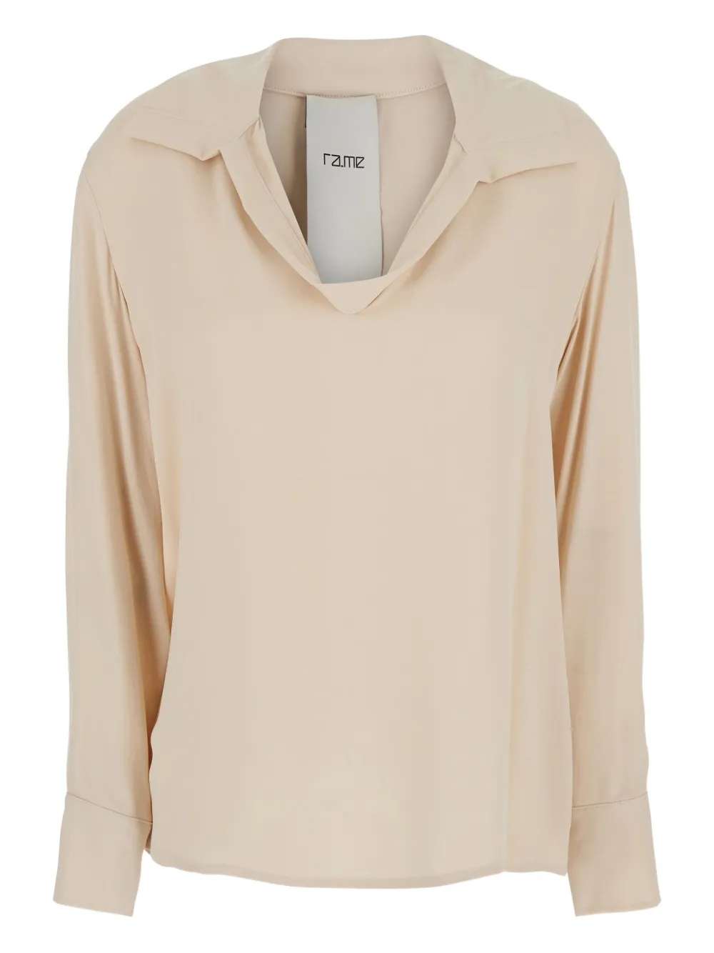 Rame White Shirt With Spread Collar With V Neck In Fabric Woman In Multi