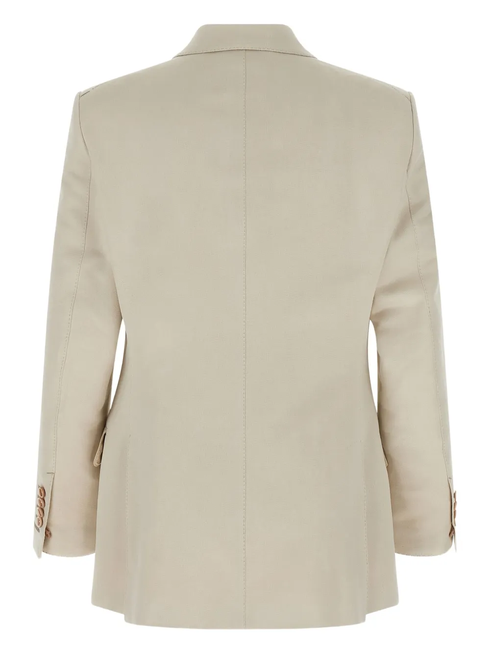 Tom Ford Double-breasted Tailored Blazer Featuring Back Vent In Neutral