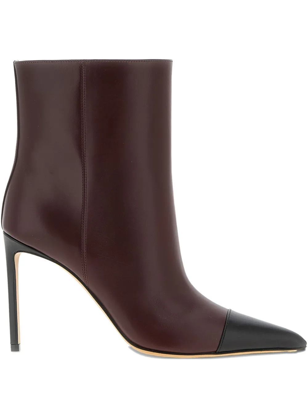 Francesco Russo 95mm contrasting-detail ankle boots Red