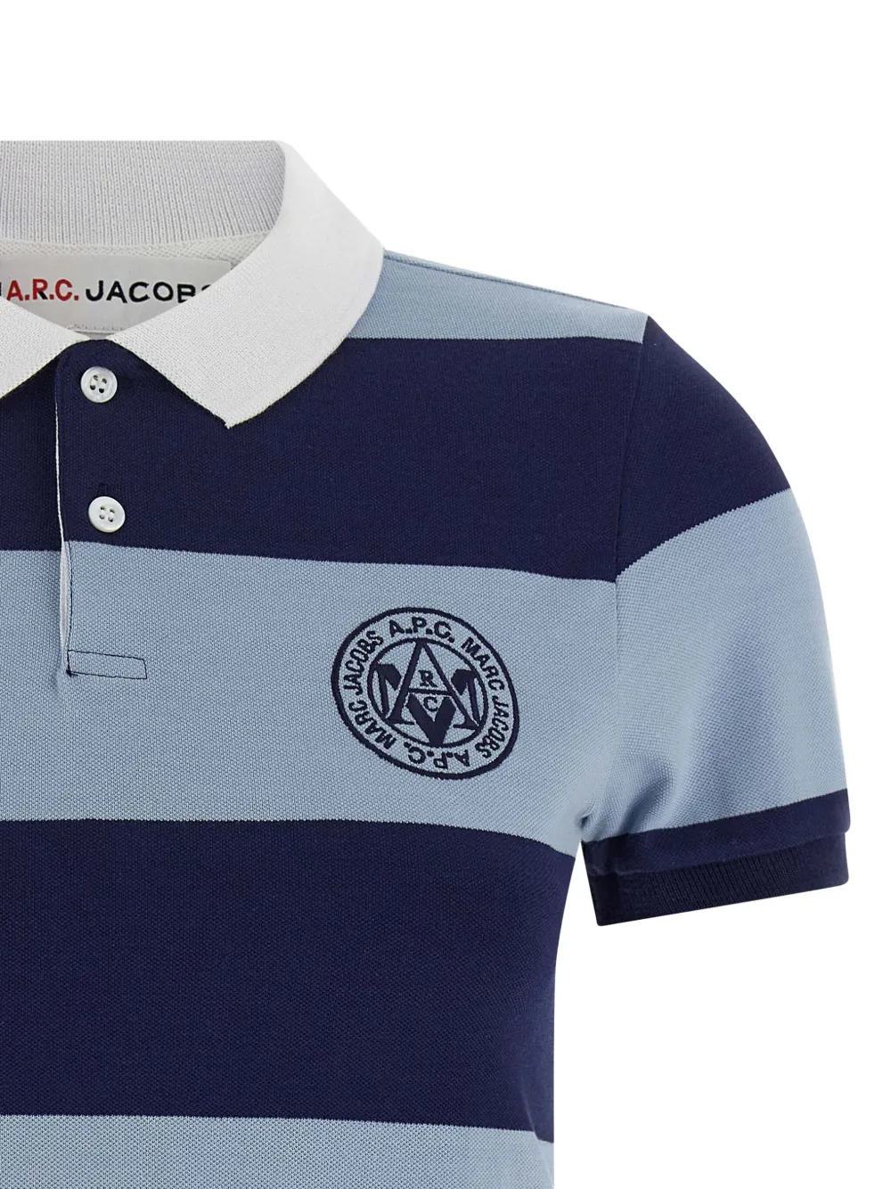 A.P.C. x Marc Jacobs gestreept poloshirt Blauw