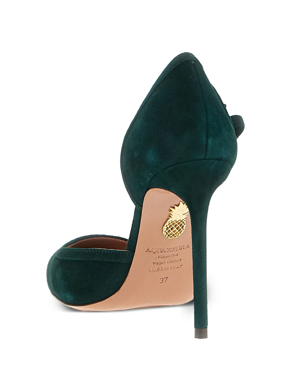 Aquazzura bow-detail cut-out pumps Green