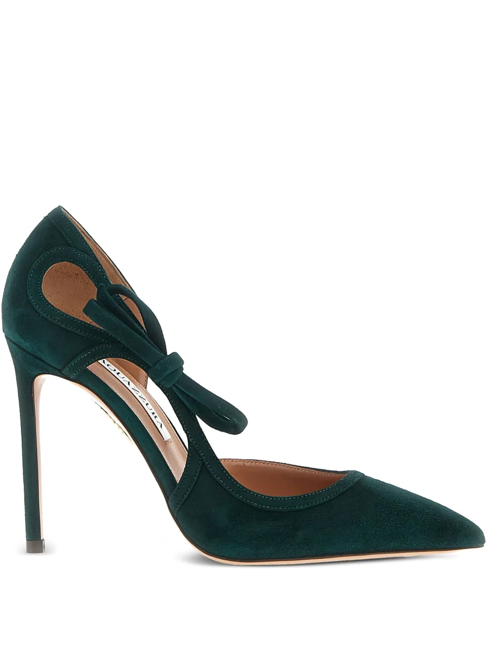 Aquazzura bow-detail cut-out pumps Green