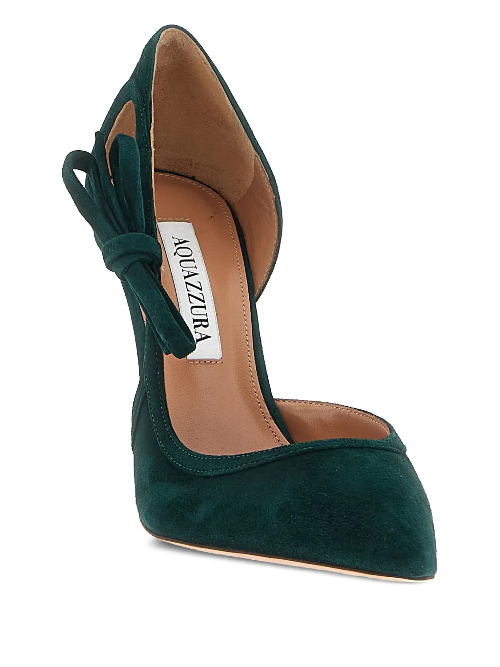 Aquazzura bow-detail cut-out pumps Green