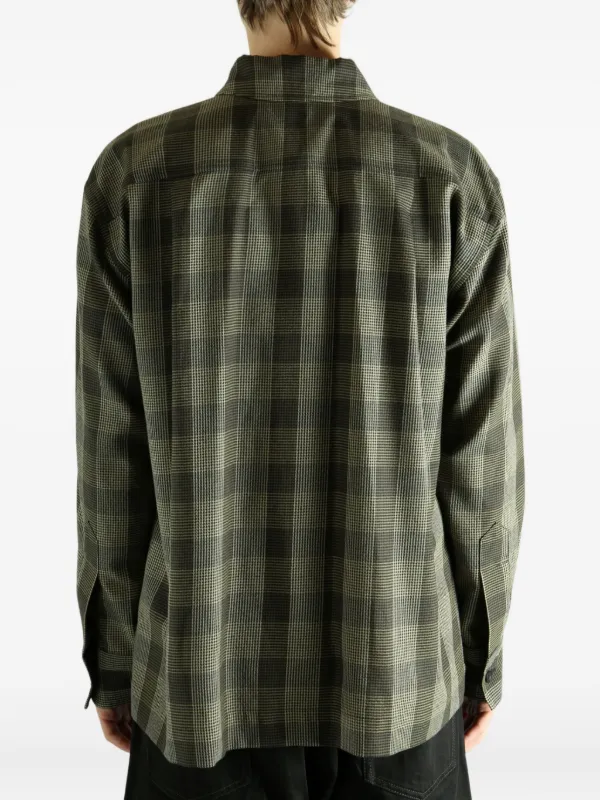 Margaret Howell Checked Overshirt | Black | FARFETCH