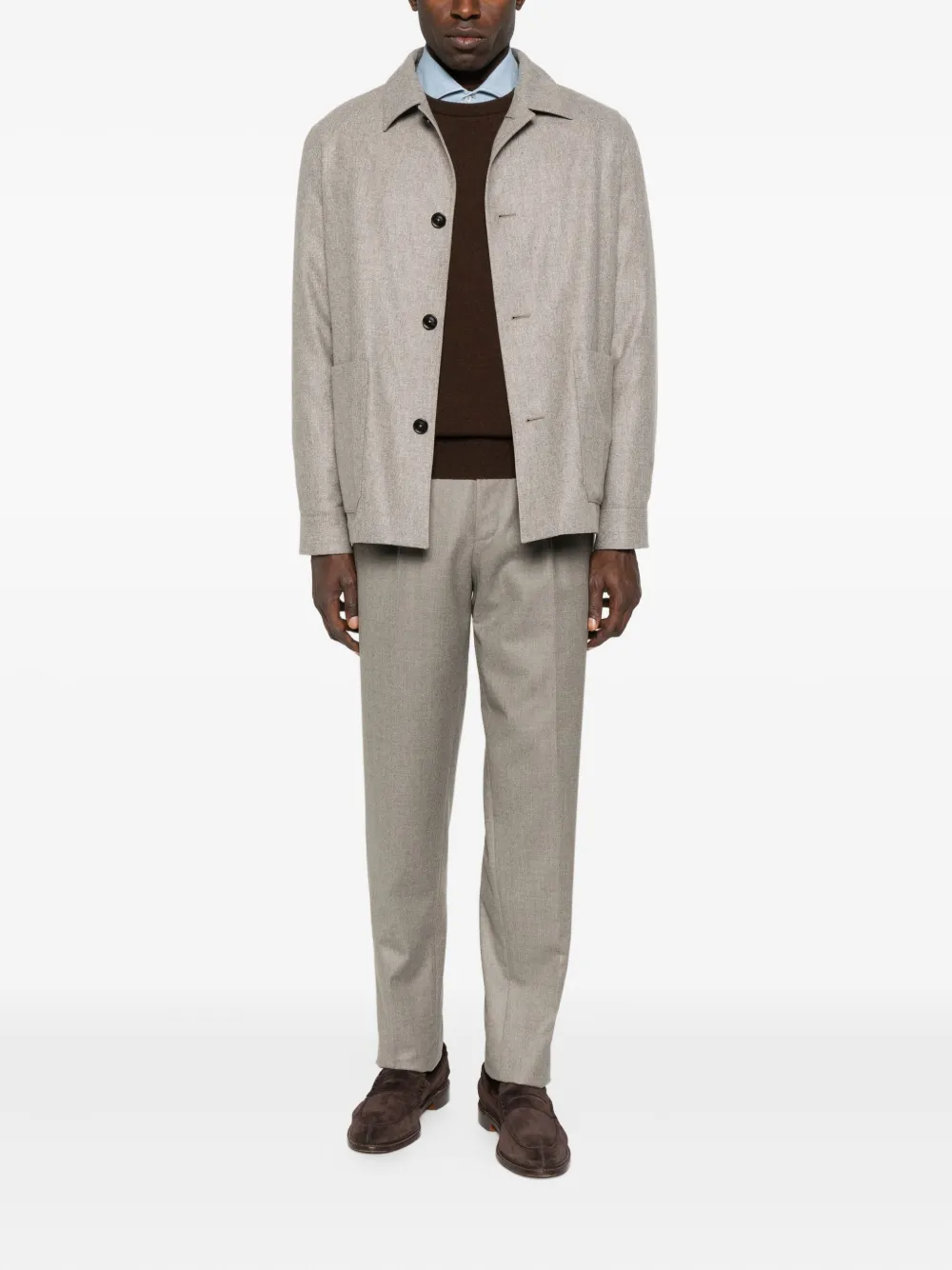 Zegna patch-pocket button-front jacket | Shirt Jackets | Image 2