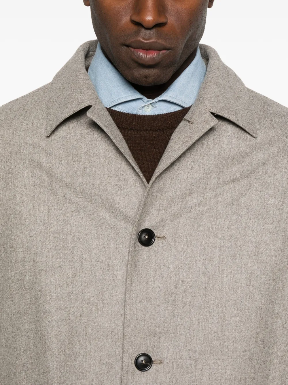 Zegna Jack met opgestikte zak en knopen Grijs