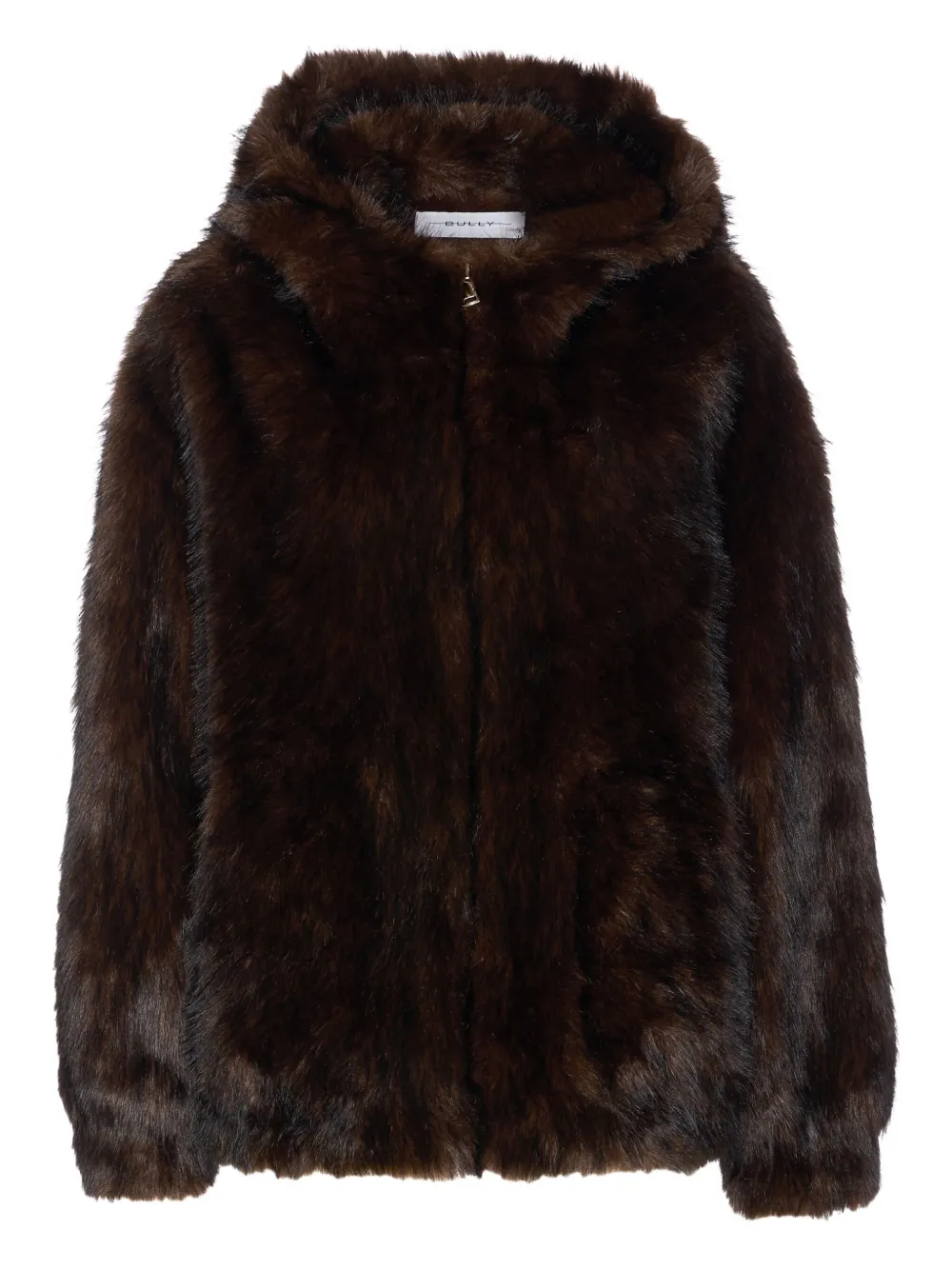Bully Hooded Zip-front Jacket In Brown