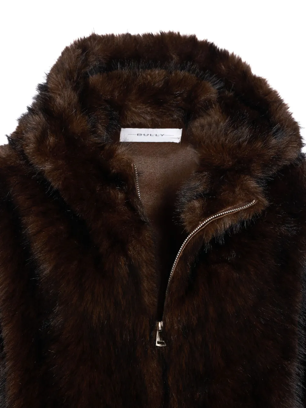 Bully Hooded Zip-front Jacket In Brown