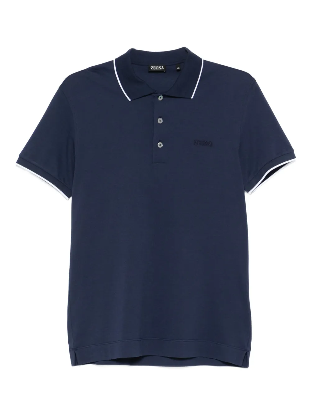 Zegna playera tipo polo con cuello en contraste | azul | Image 1