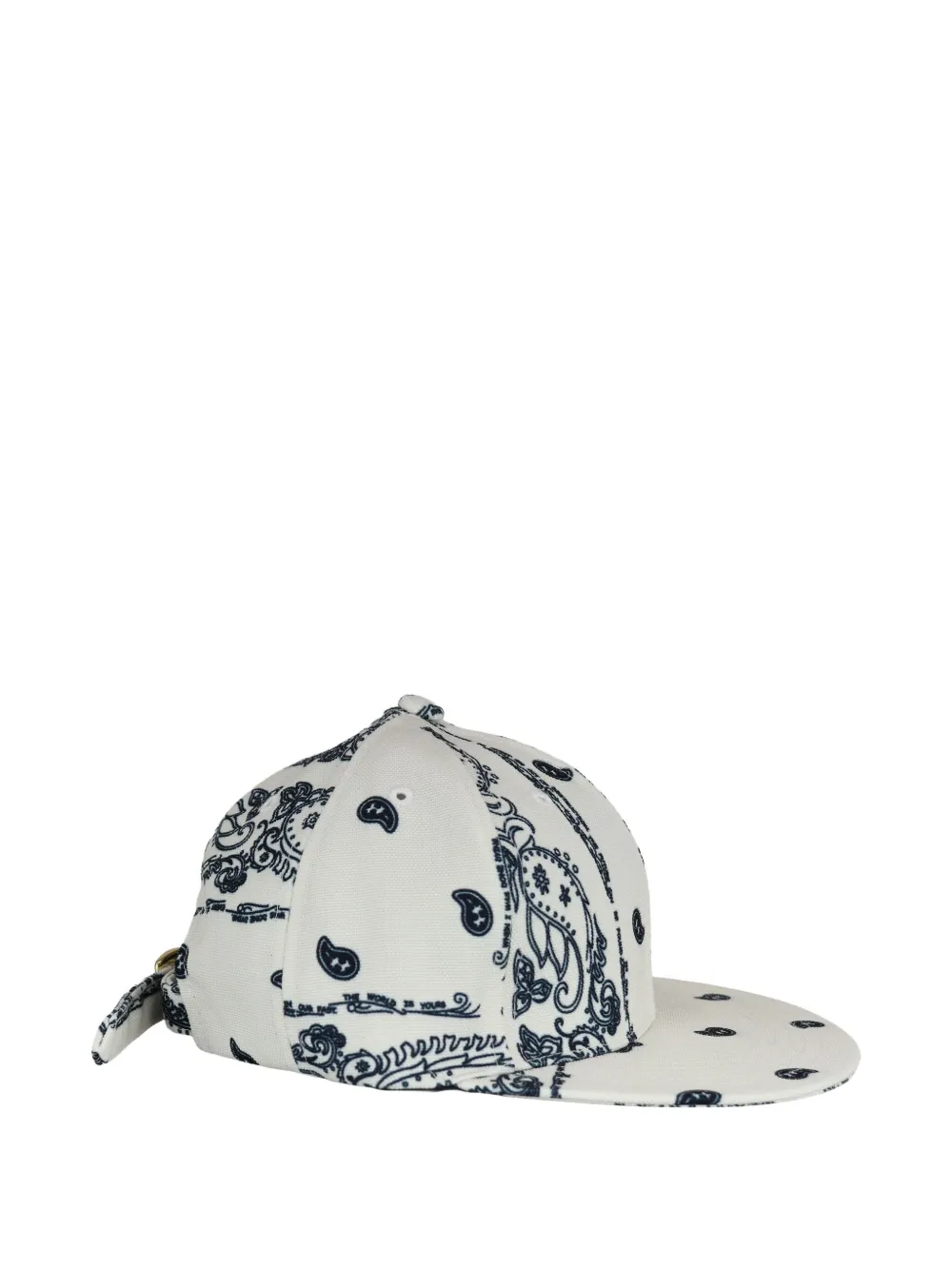 The World Is Yours Paisley-print Baseball Cap In White