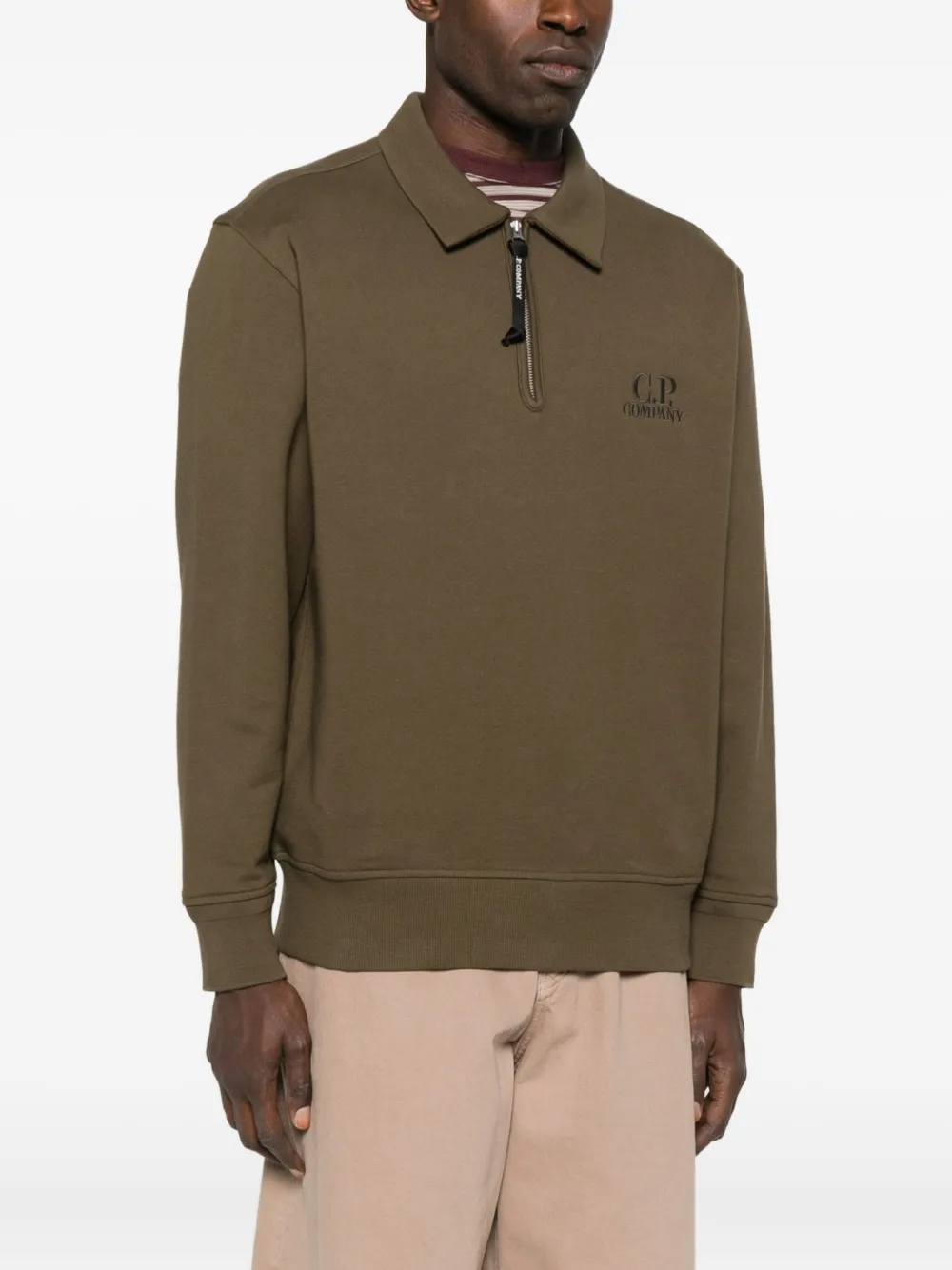 C.P. Company Sweater met rits Groen