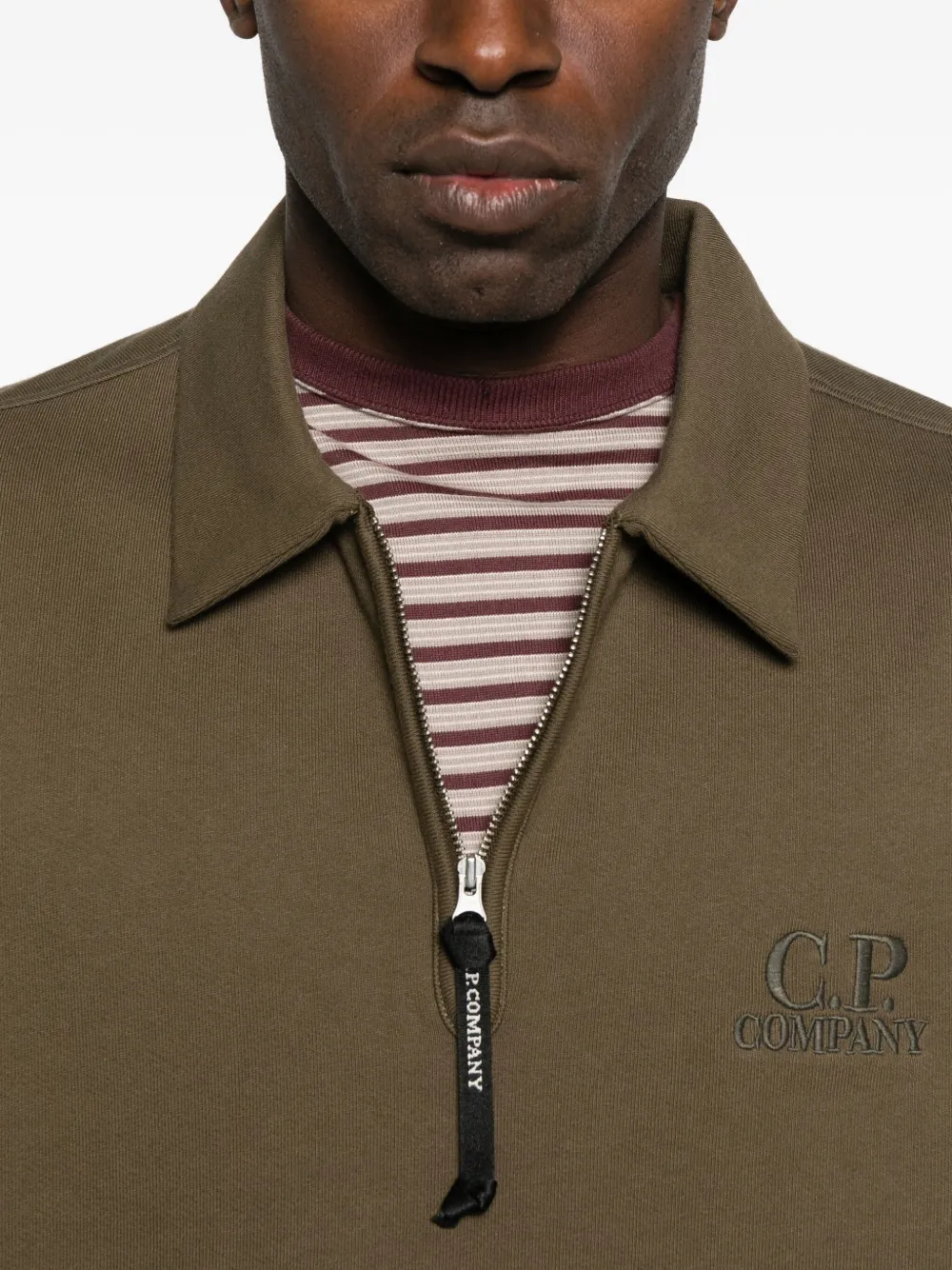 C.P. Company Sweater met rits Groen