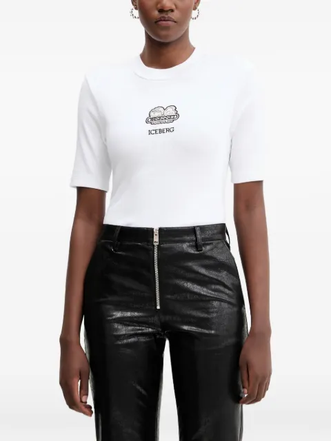 Iceberg Geripptes T-Shirt