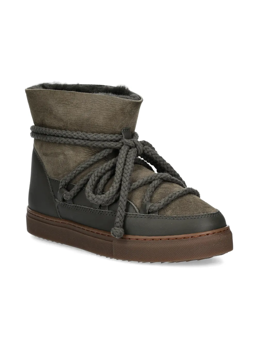 Inuikii shearling-trim rope-detail boots | verde | Image 1