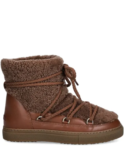 Inuikii Curly shearling round-toe lace-up boots
