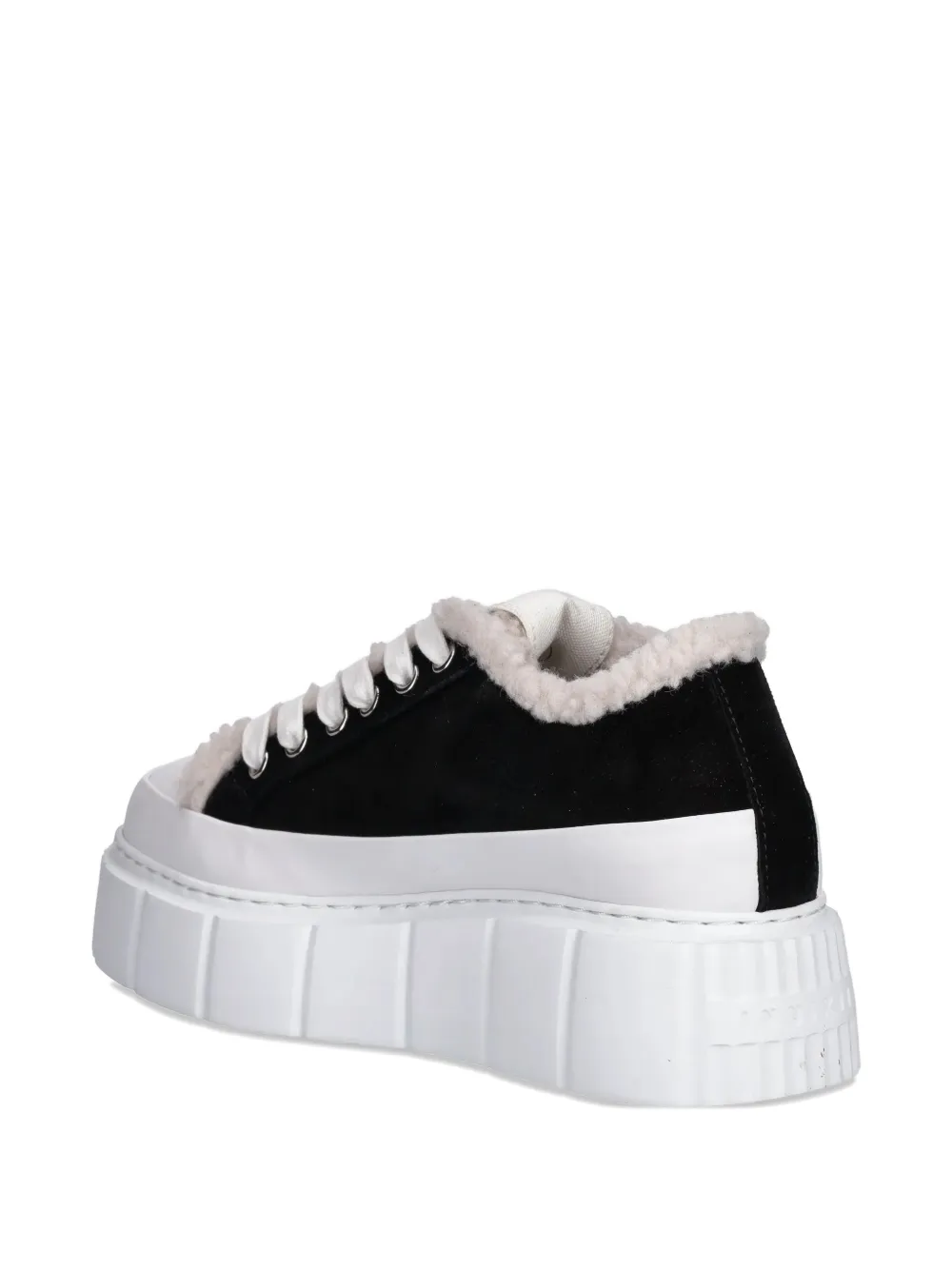 Inuikii Matilda Curly Fleece Platform Sneakers In Black
