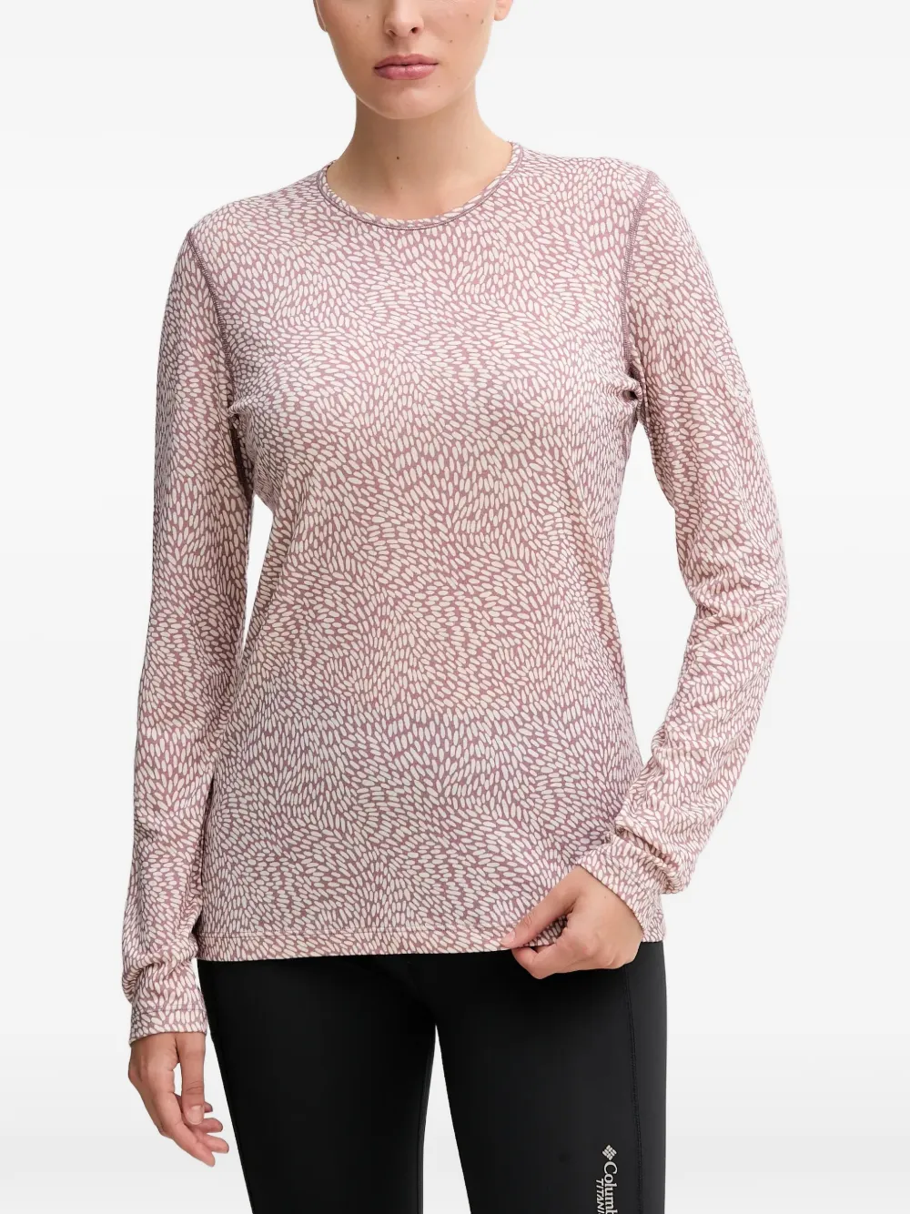 icebreaker patterned long-sleeve top - Rosa